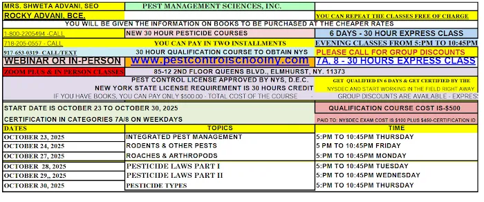 Pest Management Sciences Inc. - Mrs. Advani Pest Control School Picture 2