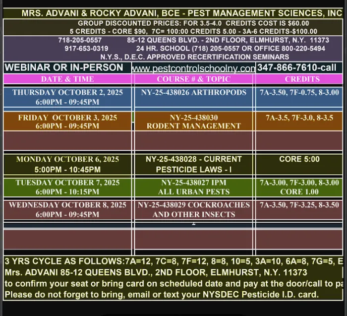 Pest Management Sciences Inc. - Mrs. Advani Pest Control School Picture 5