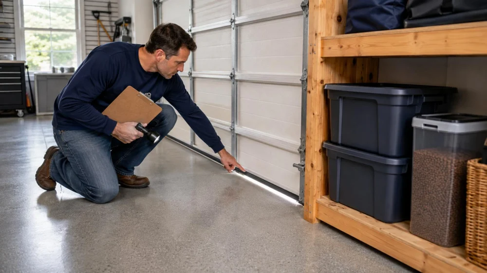 Garage Pest Entry Check: Doors, Boxes, and Food Sources