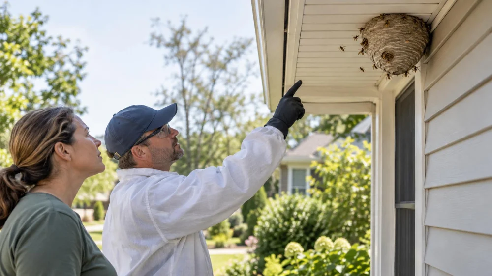 Wasp Nest Observation: Location, Activity, and Safe Distance
