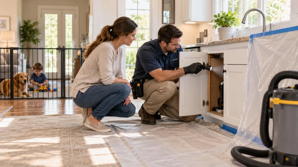 Pest Control Work-Zone Plan: Children, Pets, Dust, and Access